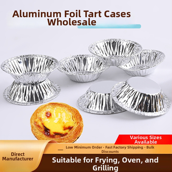 Formă de tartă cu ou din folie de aluminiu, tavă de copt pentru cuptor, utilizare casnică, personalizabilă, model 2025