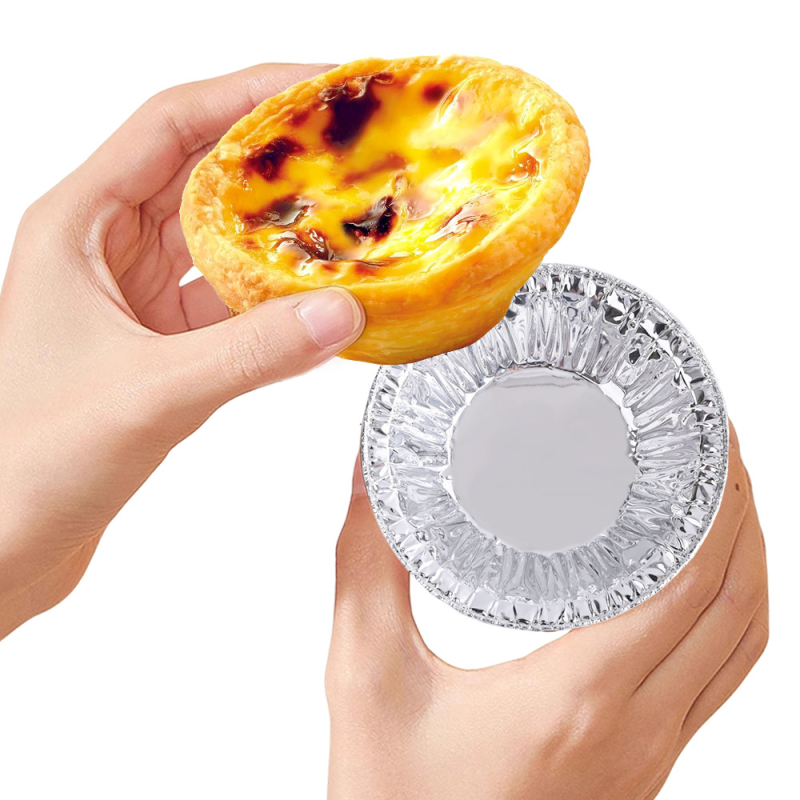 Formă de tartă cu ou din folie de aluminiu, tavă de copt pentru cuptor, utilizare casnică, personalizabilă, model 2025