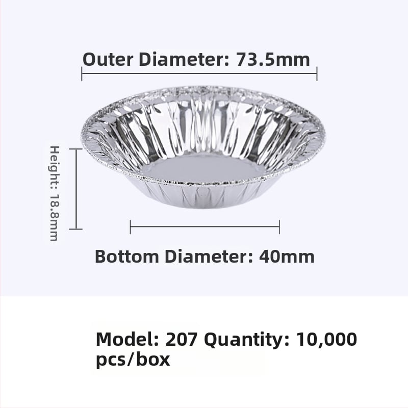 Formă de tartă cu ou din folie de aluminiu, tavă de copt pentru cuptor, utilizare casnică, personalizabilă, model 2025