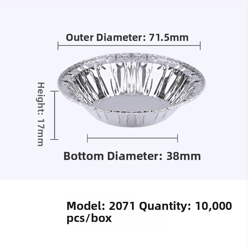 Formă de tartă cu ou din folie de aluminiu, tavă de copt pentru cuptor, utilizare casnică, personalizabilă, model 2025