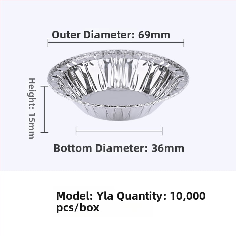 Formă de tartă cu ou din folie de aluminiu, tavă de copt pentru cuptor, utilizare casnică, personalizabilă, model 2025