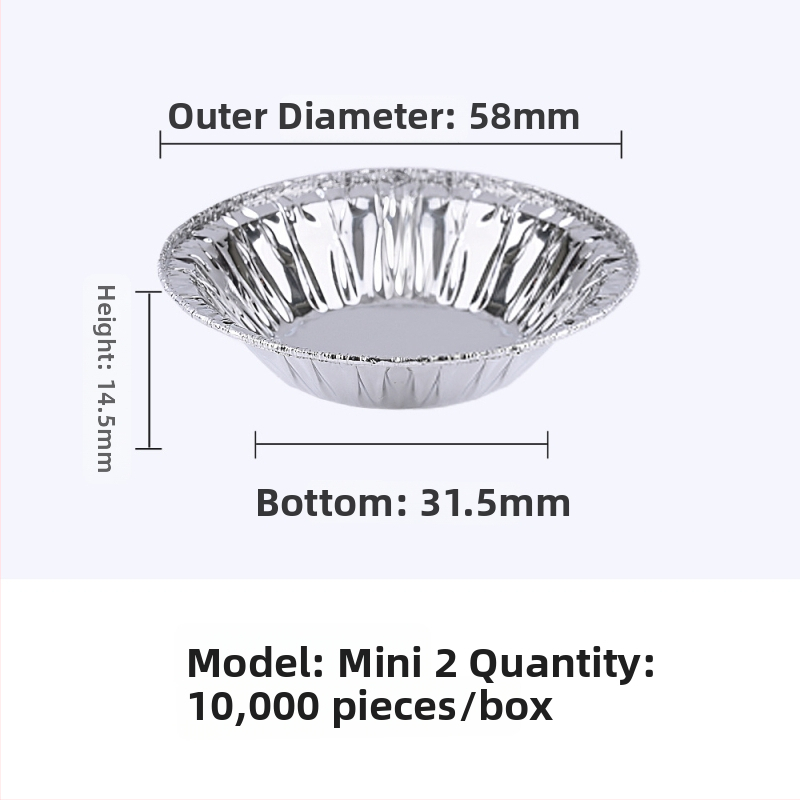 Formă de tartă cu ou din folie de aluminiu, tavă de copt pentru cuptor, utilizare casnică, personalizabilă, model 2025