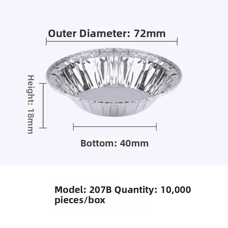 Formă de tartă cu ou din folie de aluminiu, tavă de copt pentru cuptor, utilizare casnică, personalizabilă, model 2025