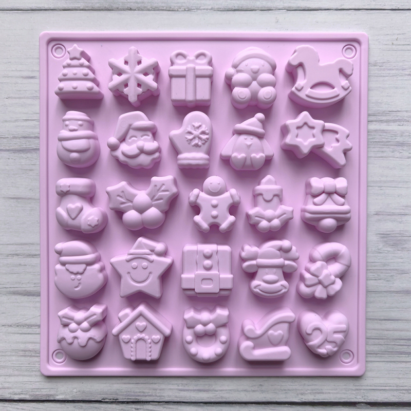 25 rekeszes csokoládé szilikon forma, modell 284 — modern minimalist desszert forma pudinghoz és süteményekhez