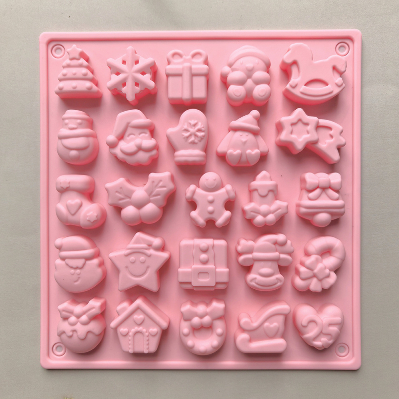 25 rekeszes csokoládé szilikon forma, modell 284 — modern minimalist desszert forma pudinghoz és süteményekhez