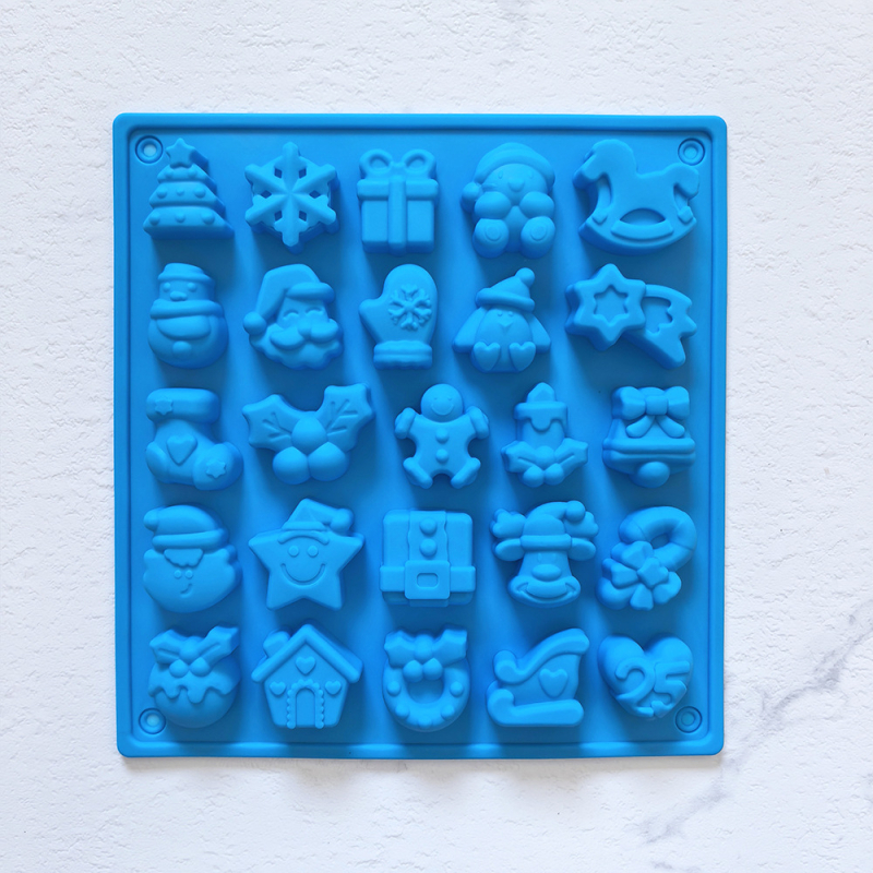 25 rekeszes csokoládé szilikon forma, modell 284 — modern minimalist desszert forma pudinghoz és süteményekhez