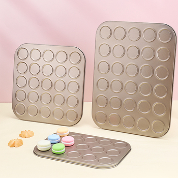 Gu Yi Macarons küpsisvorm – süsinikteras, ümmargune, 30 tk