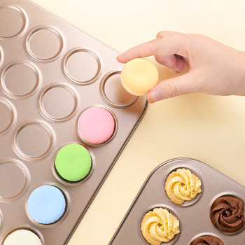 Gu Yi Macarons küpsisvorm – süsinikteras, ümmargune, 30 tk