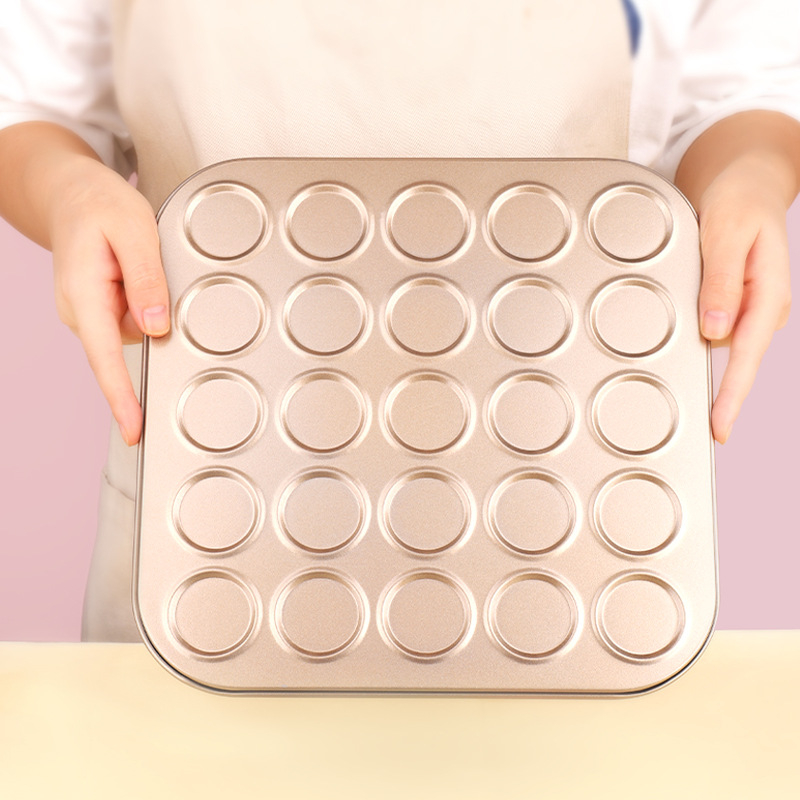 Gu Yi Macarons küpsisvorm – süsinikteras, ümmargune, 30 tk