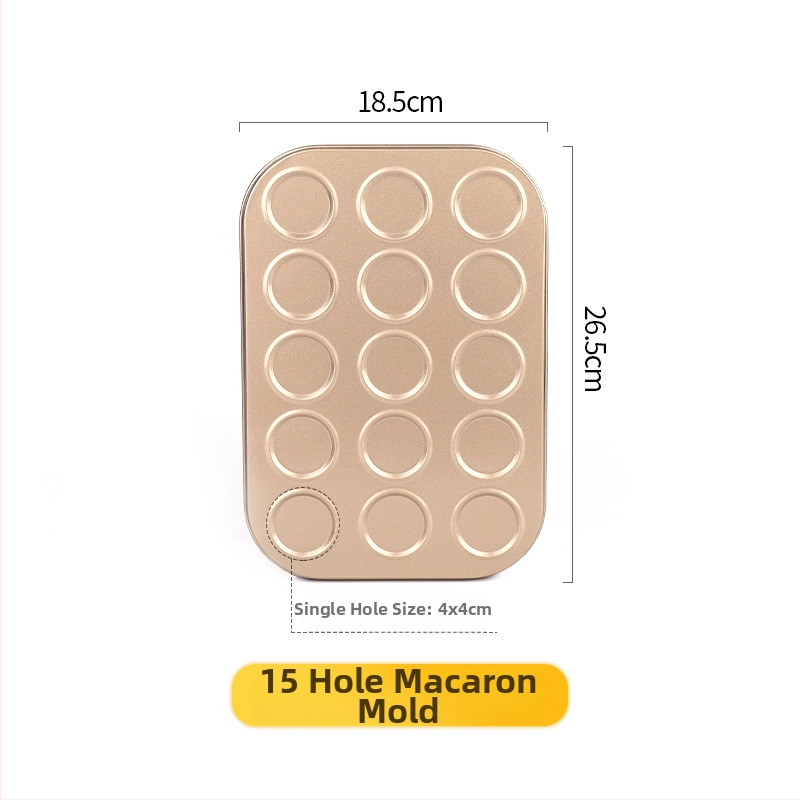 Gu Yi Macarons küpsisvorm – süsinikteras, ümmargune, 30 tk