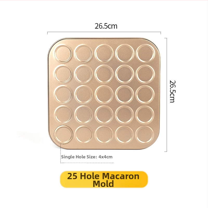 Gu Yi Macarons küpsisvorm – süsinikteras, ümmargune, 30 tk