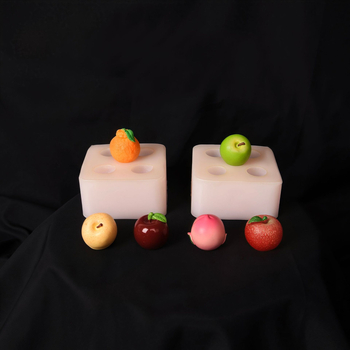 Mini gyümölcs szilikon forma mousse tortához, fondant és csokoládé készítésére – modern minimál stílusú sütőeszköz