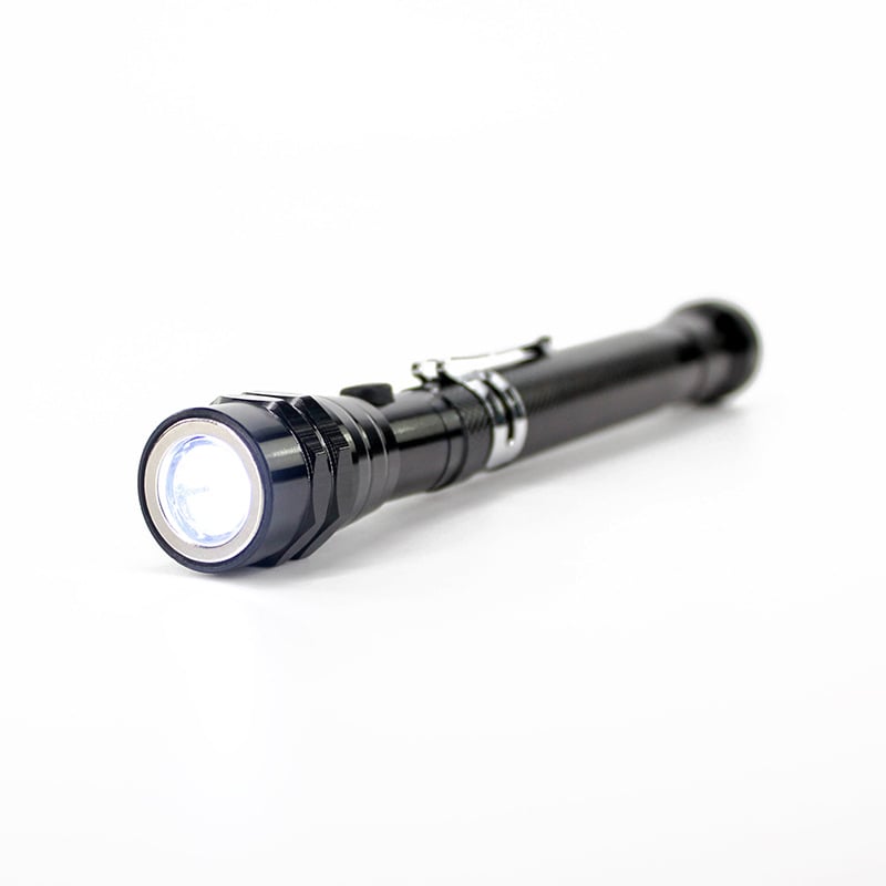 LED κεφαλή εργασίας από κράμα αλουμινίου με επεκτειόμενα άκρα, περιστροφή 360°, μπαταρία 3V, εμβέλεια έως 50 m