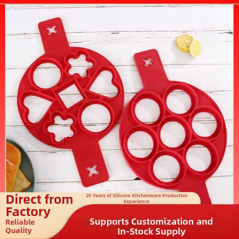 Hetes lyukú szilikon forma omletthez és palacsintához – többfunkciós konyhai DIY sütőforma