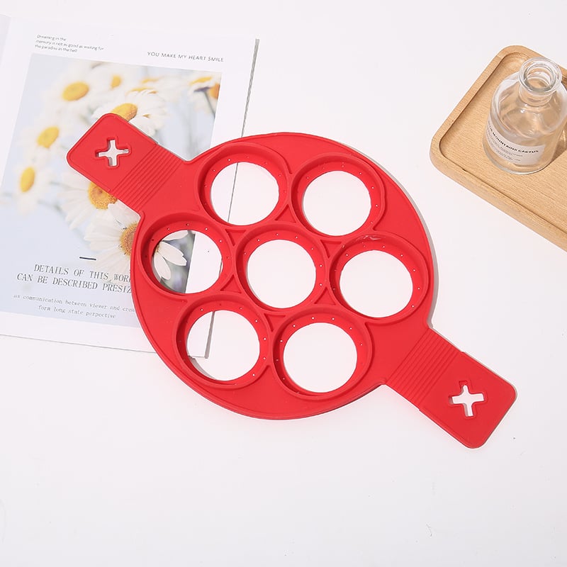 Hetes lyukú szilikon forma omletthez és palacsintához – többfunkciós konyhai DIY sütőforma