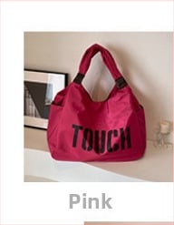 Платнена Tote чанта с подплата от нейлон, хоризонтална правоъгълна форма, цип за отваряне, единична презрамка