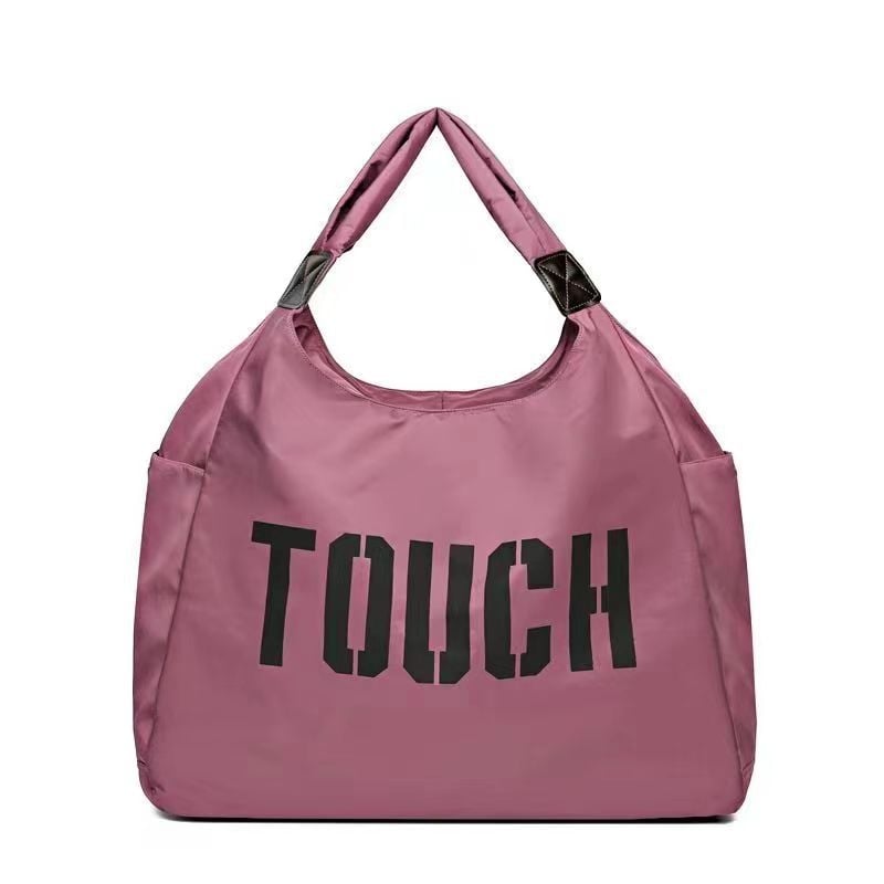 Платнена Tote чанта с подплата от нейлон, хоризонтална правоъгълна форма, цип за отваряне, единична презрамка