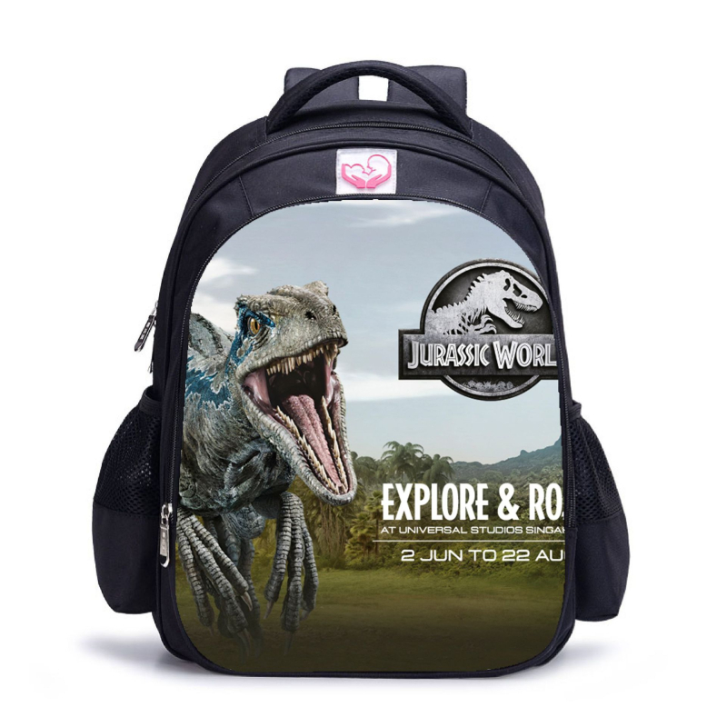 Robby King 3D dinosauri školska torba, otisak životinja, Oxford tkanina, kapacitet 20–35L, džep za laptop