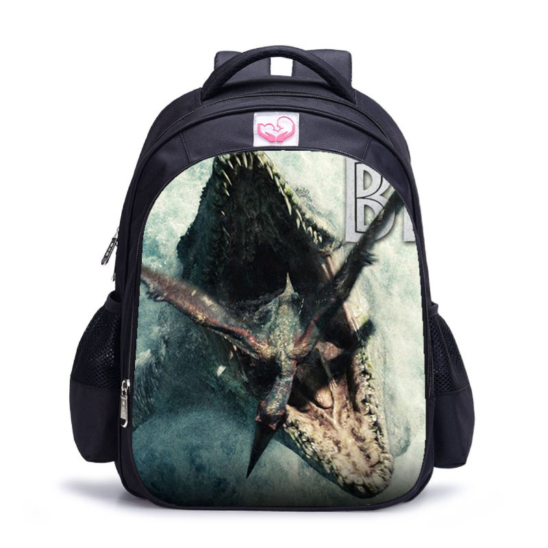 Robby King 3D dinosauri školska torba, otisak životinja, Oxford tkanina, kapacitet 20–35L, džep za laptop