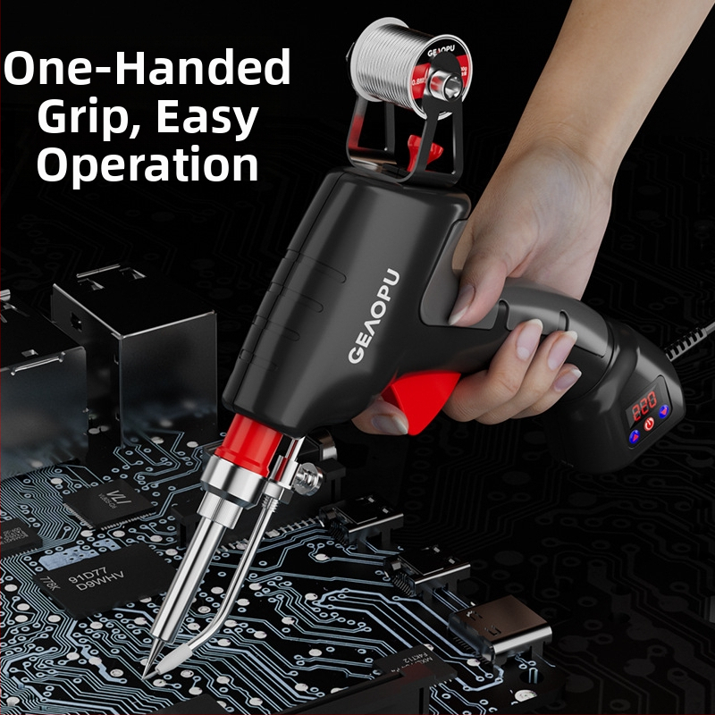 Kézi és automata felfűtéssel rendelkező forrasztópisztoly és készlet, kerámiás elektromos forrasztóvas, 220V, hegesztésre és karbantartásra