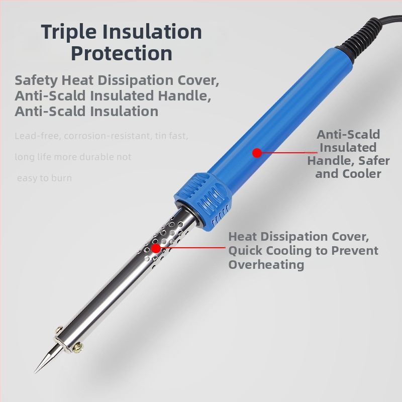 Σετ ηλεκτρικού κολλητήριου με ανταλλάξιμες άκρες, 220V, για ηλεκτρονική συγκόλληση.