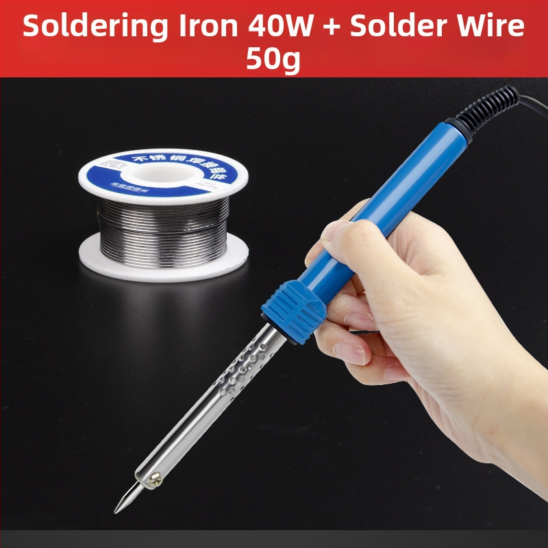 Σετ ηλεκτρικού κολλητήριου με ανταλλάξιμες άκρες, 220V, για ηλεκτρονική συγκόλληση.