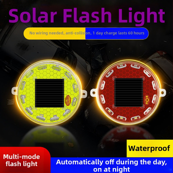 LED πίσω φως με ηλιακή ενέργεια και μαγνητική βάση – παγκόσμια προειδοποίηση κατά πρόσκρουσης για αυτοκίνητο, μοτοσικλέτα, τρόλεϊ και ποδήλατο; ισχύς 3, τάση 3, ρεύμα 0.3