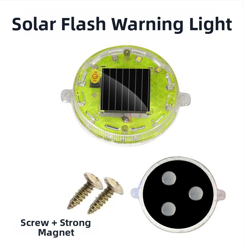 LED πίσω φως με ηλιακή ενέργεια και μαγνητική βάση – παγκόσμια προειδοποίηση κατά πρόσκρουσης για αυτοκίνητο, μοτοσικλέτα, τρόλεϊ και ποδήλατο; ισχύς 3, τάση 3, ρεύμα 0.3