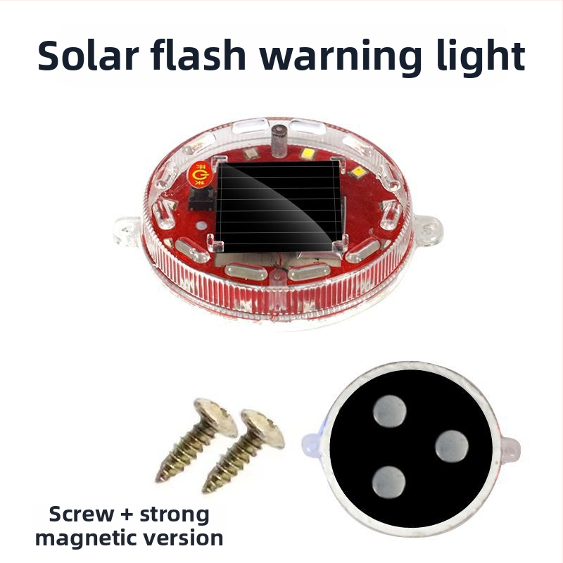 LED πίσω φως με ηλιακή ενέργεια και μαγνητική βάση – παγκόσμια προειδοποίηση κατά πρόσκρουσης για αυτοκίνητο, μοτοσικλέτα, τρόλεϊ και ποδήλατο; ισχύς 3, τάση 3, ρεύμα 0.3