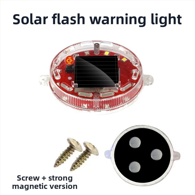 LED πίσω φως με ηλιακή ενέργεια και μαγνητική βάση – παγκόσμια προειδοποίηση κατά πρόσκρουσης για αυτοκίνητο, μοτοσικλέτα, τρόλεϊ και ποδήλατο; ισχύς 3, τάση 3, ρεύμα 0.3