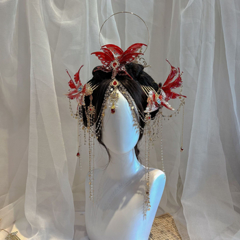 Segustatud metallist peakomplekt koos tupsudega, naiste vintage stiil, käsitöö, eraldi pakendatud (Materjal: metall; Stiil: vintage; Töötlemine: käsitöö; Pakkimine: eraldi pakendatud)