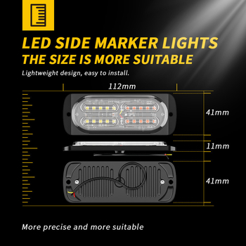 Bočna LED-bljeskalica za kamion – 60W, 12–24V, 500 lm, IP65, aluminijsko kućište