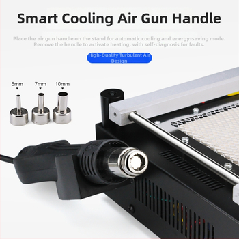 Stație de lipit cu aer cald pentru rework BGA, stație 3-in-1 pentru repararea plăcilor de bază, model SS-872, greutate netă 5, Qingwei