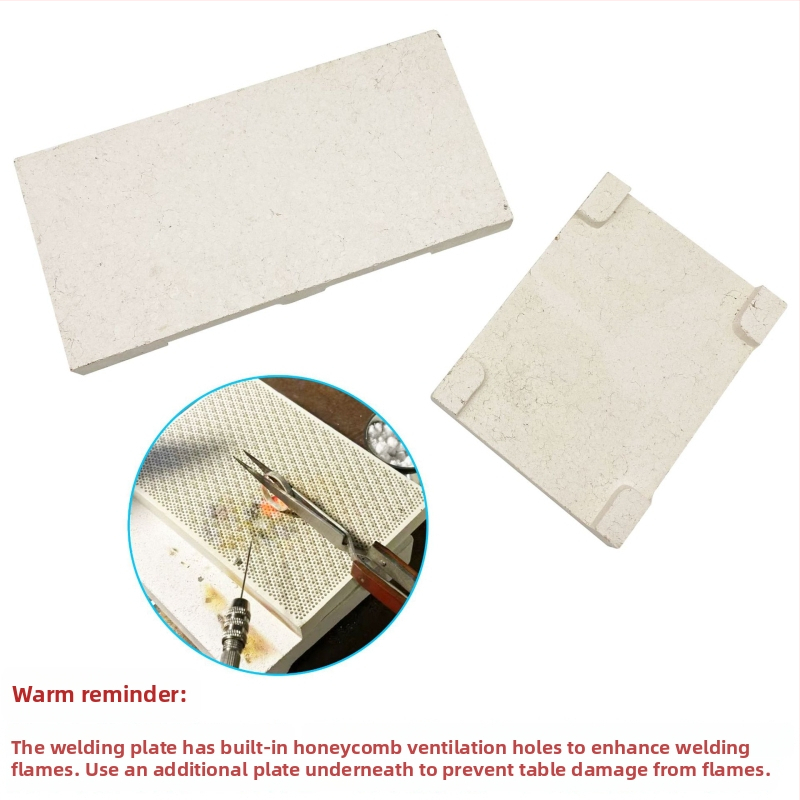 Augstas temperatūras izturīga metināšanas plāksne juvelierizstrādājumiem – kvarca ugunsdrošā ķieģeļu plāksne zelta un sudraba juvelierizstrādājumiem, DIY rīku komplekts