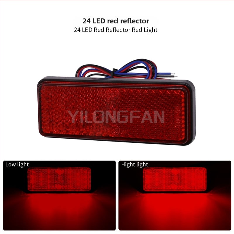 24-LED Οπίσθιο Φως για Ηλεκτρικά Οχήματα και Μοτοσικλέτες — IP66, 12V DC, 40 lm, 2835 LED