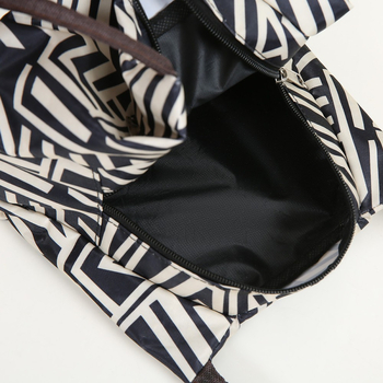 Чанта за ръка от найлон, градска простота, хоризонтална квадратна форма, цип, вътрешен джоб за телефон, двойни дръжки