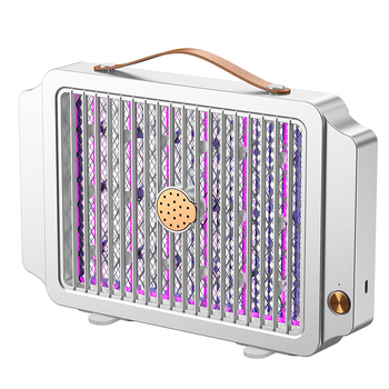 Електрическа лампа за убийство на комари с вградена батерия 1001–1600 mAh, за вътрешна и външна употреба, LED уловител, електрошок, алуминиева мрежа, ABS корпус, зареждане 3–5 ч, време на работа 3–6 ч