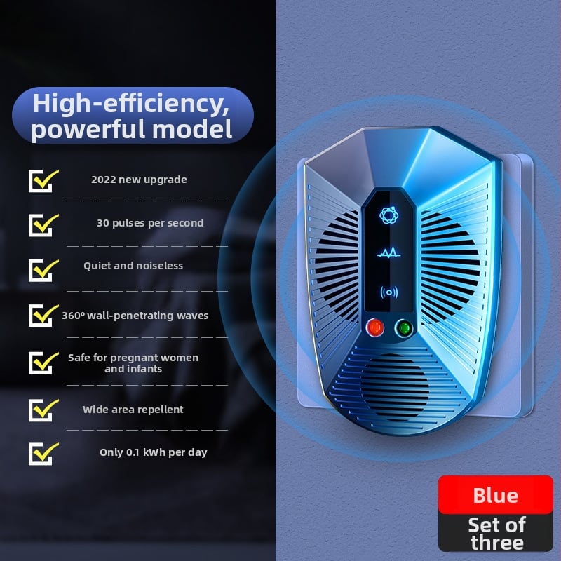 Otthoni ultrahangos patkányriasztó készülék, magas teljesítményű elektronikus kártevőriasztó, modell 818ML, 220V