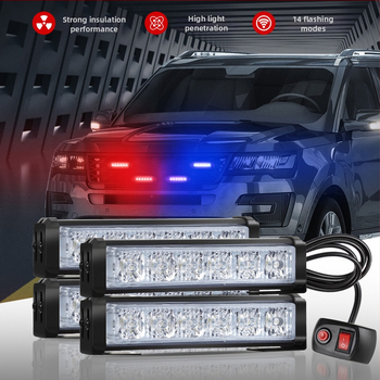 4-в-1 високопроизводителни DRL със 24 LED, 36W, 12-24V, корпус от алуминиева сплав, за монтаж в централната решетка и предния буфер (Модел 206)