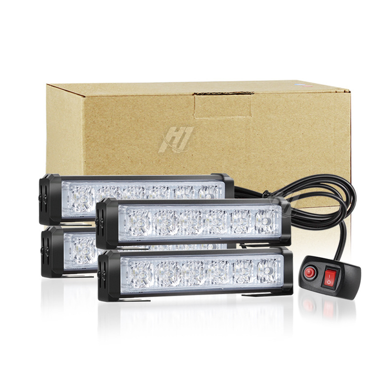 4-в-1 високопроизводителни DRL със 24 LED, 36W, 12-24V, корпус от алуминиева сплав, за монтаж в централната решетка и предния буфер (Модел 206)