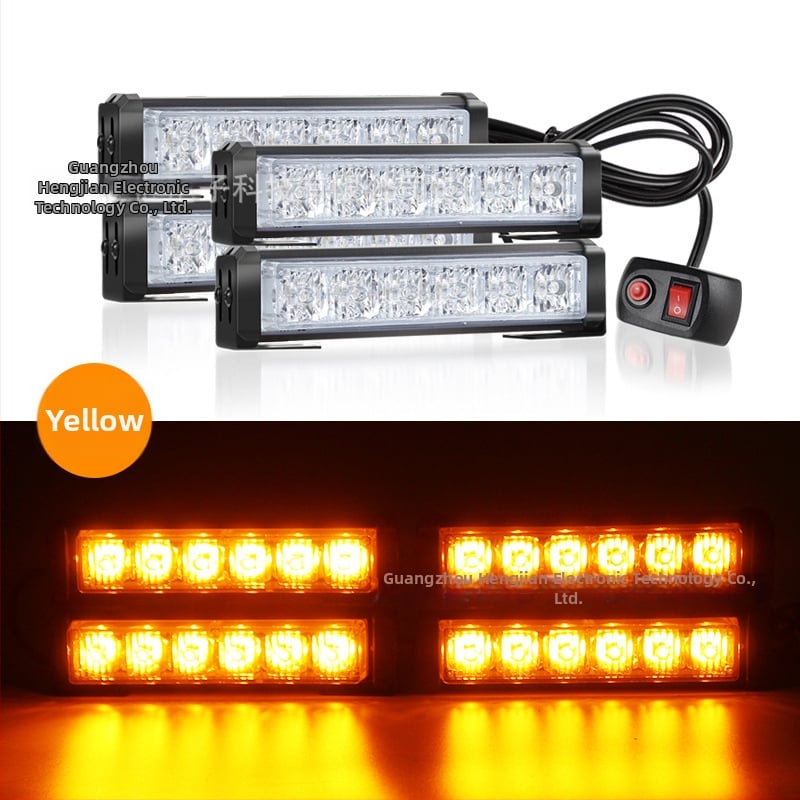 4-в-1 високопроизводителни DRL със 24 LED, 36W, 12-24V, корпус от алуминиева сплав, за монтаж в централната решетка и предния буфер (Модел 206)