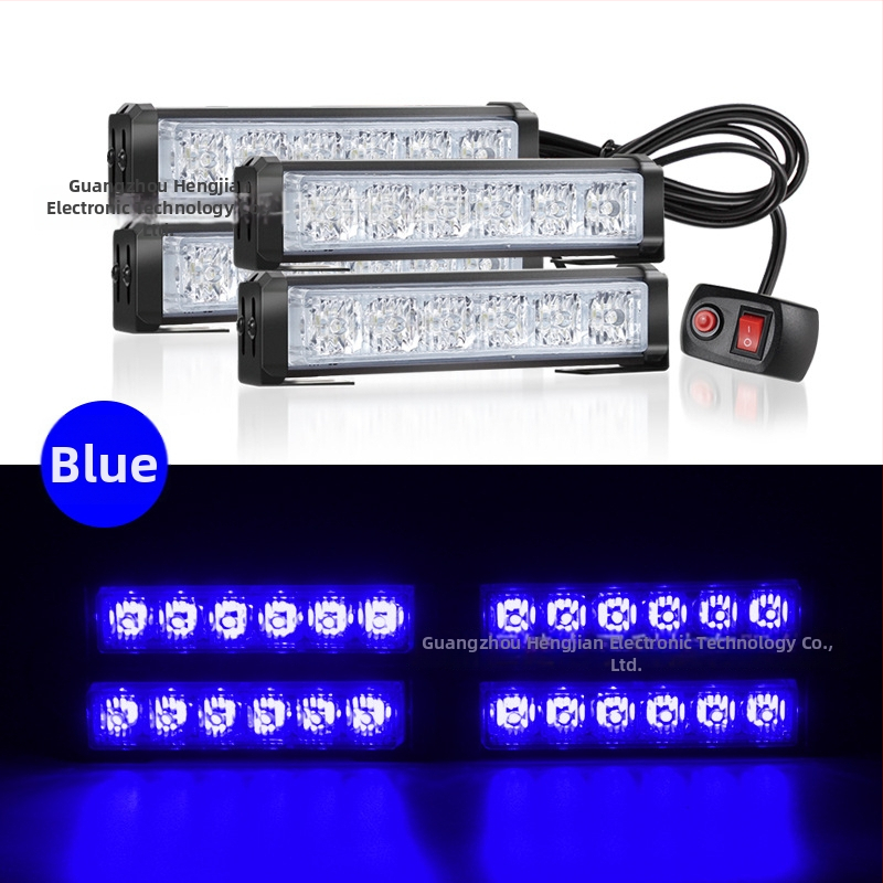 4-в-1 високопроизводителни DRL със 24 LED, 36W, 12-24V, корпус от алуминиева сплав, за монтаж в централната решетка и предния буфер (Модел 206)