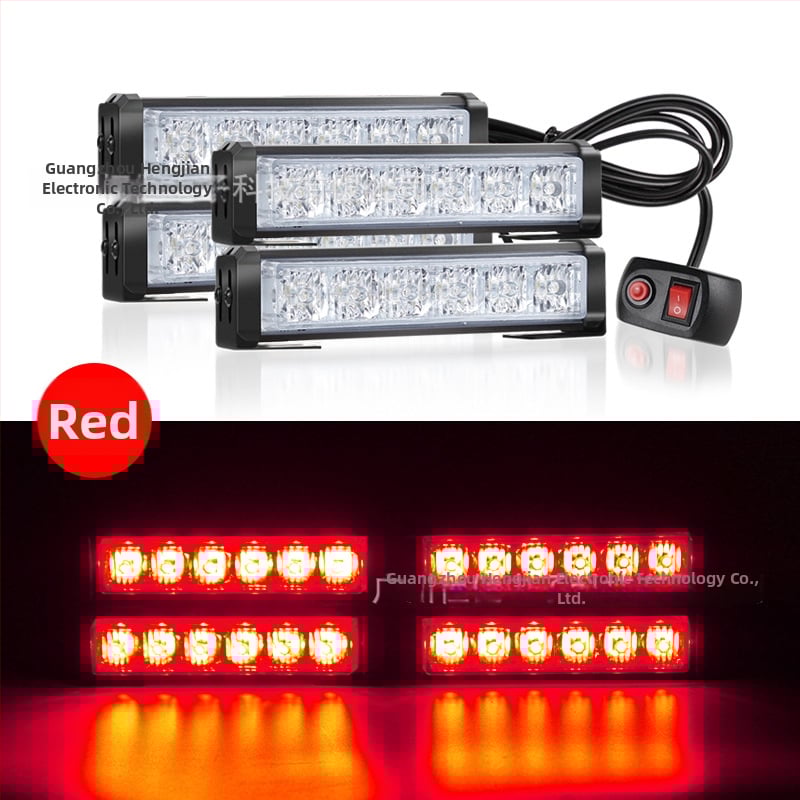 4-в-1 високопроизводителни DRL със 24 LED, 36W, 12-24V, корпус от алуминиева сплав, за монтаж в централната решетка и предния буфер (Модел 206)