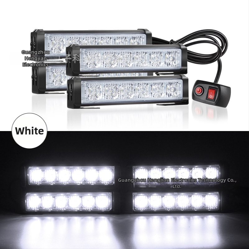 4-в-1 високопроизводителни DRL със 24 LED, 36W, 12-24V, корпус от алуминиева сплав, за монтаж в централната решетка и предния буфер (Модел 206)