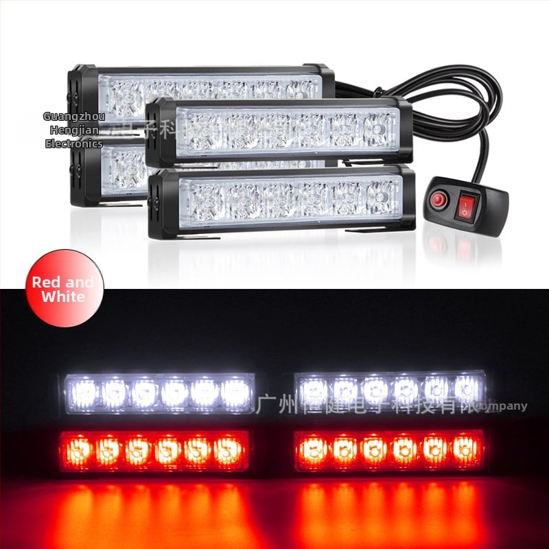 4-в-1 високопроизводителни DRL със 24 LED, 36W, 12-24V, корпус от алуминиева сплав, за монтаж в централната решетка и предния буфер (Модел 206)