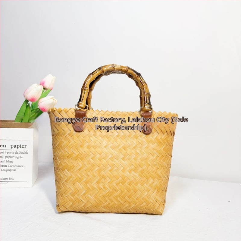 PVC Tote чанта с дизайн кошница за зеленчуци, стил градска простота, хоризонтална квадратна форма, горно отваряне, без подплата, голям капацитет, пускане през пролетта 2025