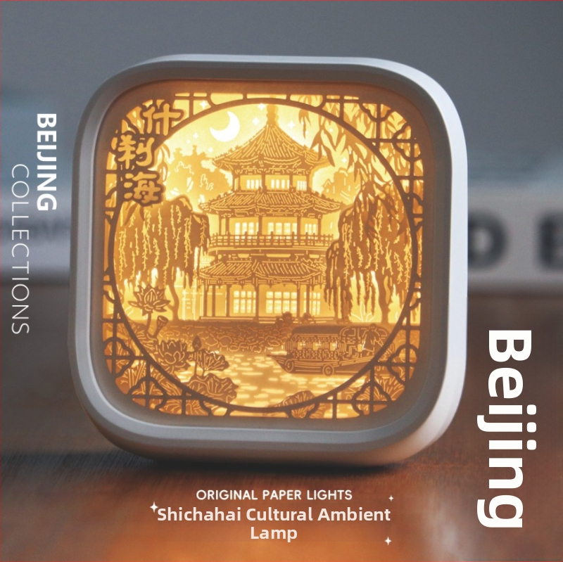 Νυχτερινό φως με χαρτοκοπτική Liuguang από το Πεκίνο – αναμνηστικό διακοσμητικό, μεταξωτό λουλούδι, μοντέλο 985, χωρίς παραμετροποίηση