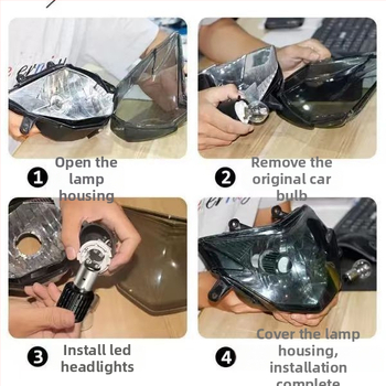 LED svetlo na motocykl s integrovaným vysokym a nízkym lúčom, 100W, 12V DC, hliníková zliatina, univerzálne uchytenie
