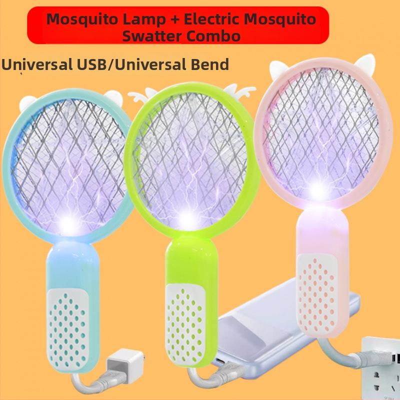 Kettő az egyben elektromos szúnyogirtó – újratölthető, UV lila fény csapda, akkumulátor akár 800 mAh, üzemidő 12–24 óra