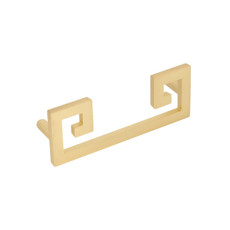 Bútorfogantyú cinkötvözetből, elektroplattált kivitel, Új kínai stílus, modell 7710, fiókokhoz és szekrényajtókhoz